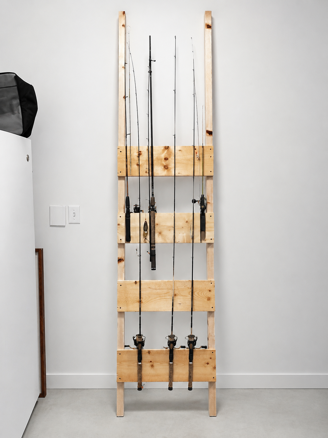 fishing rod rack diy plans