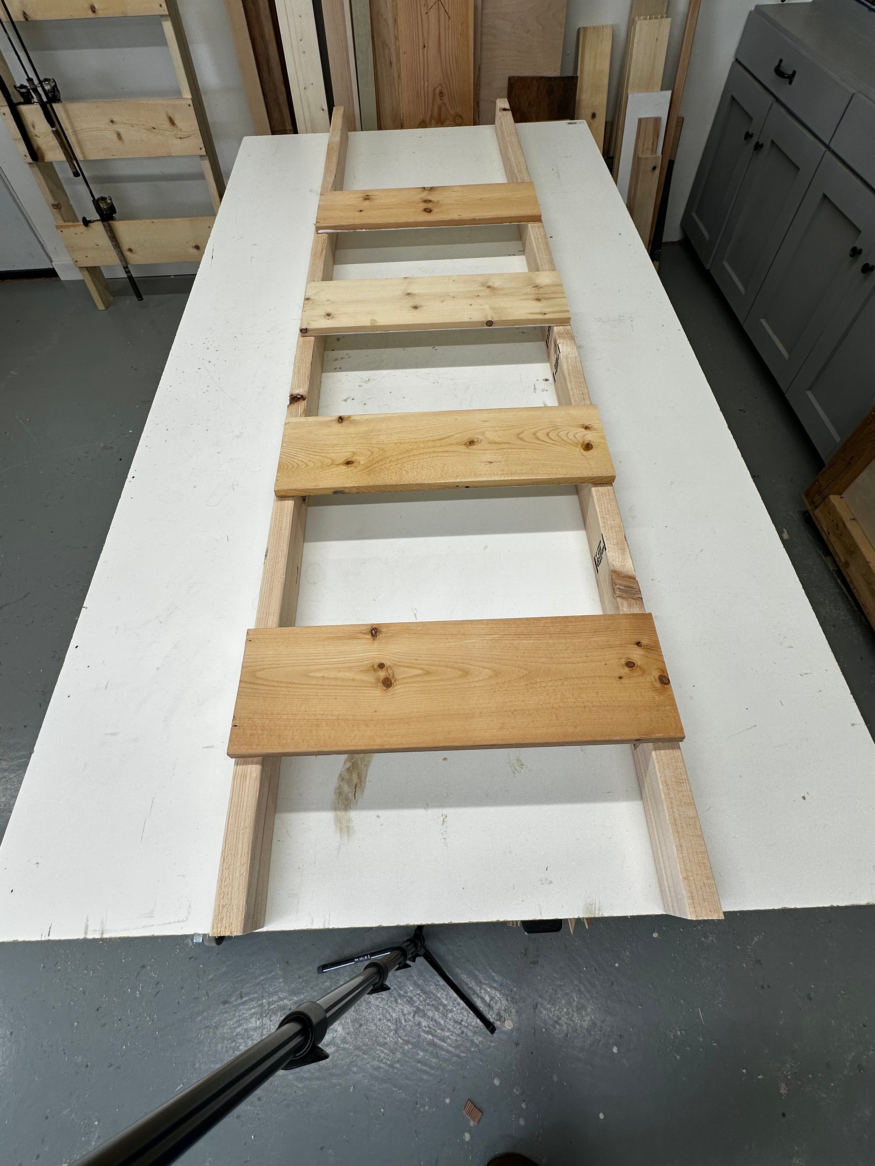 diy fishing rod rack